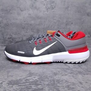 NIKE Free Golf Next Nature Golf‎ Shoes Mens Size 10.5 Iron Grey University Red